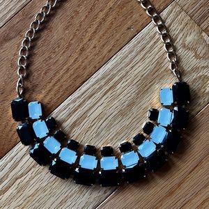 Black/White/Gold Statement Necklace